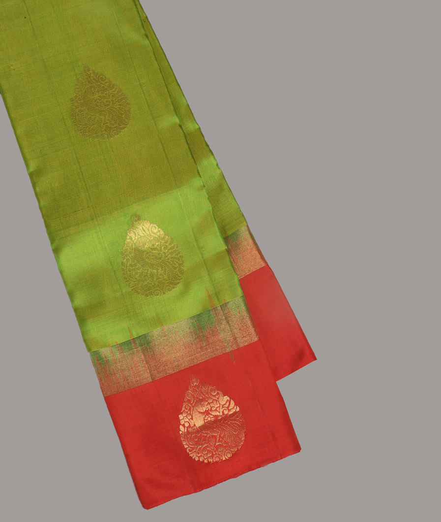 Yellowish Green Soft Silk Saree T409180-image