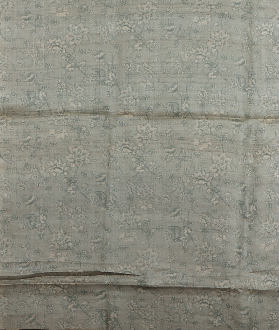 Grey Kora Organza Printed Saree T3811773