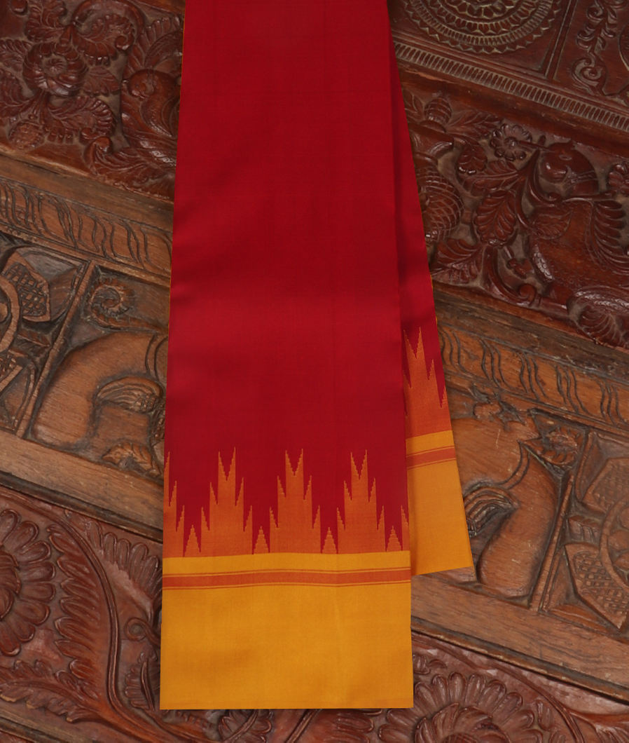 Red Handwoven Kanjivaram Silk Saree T243997-image