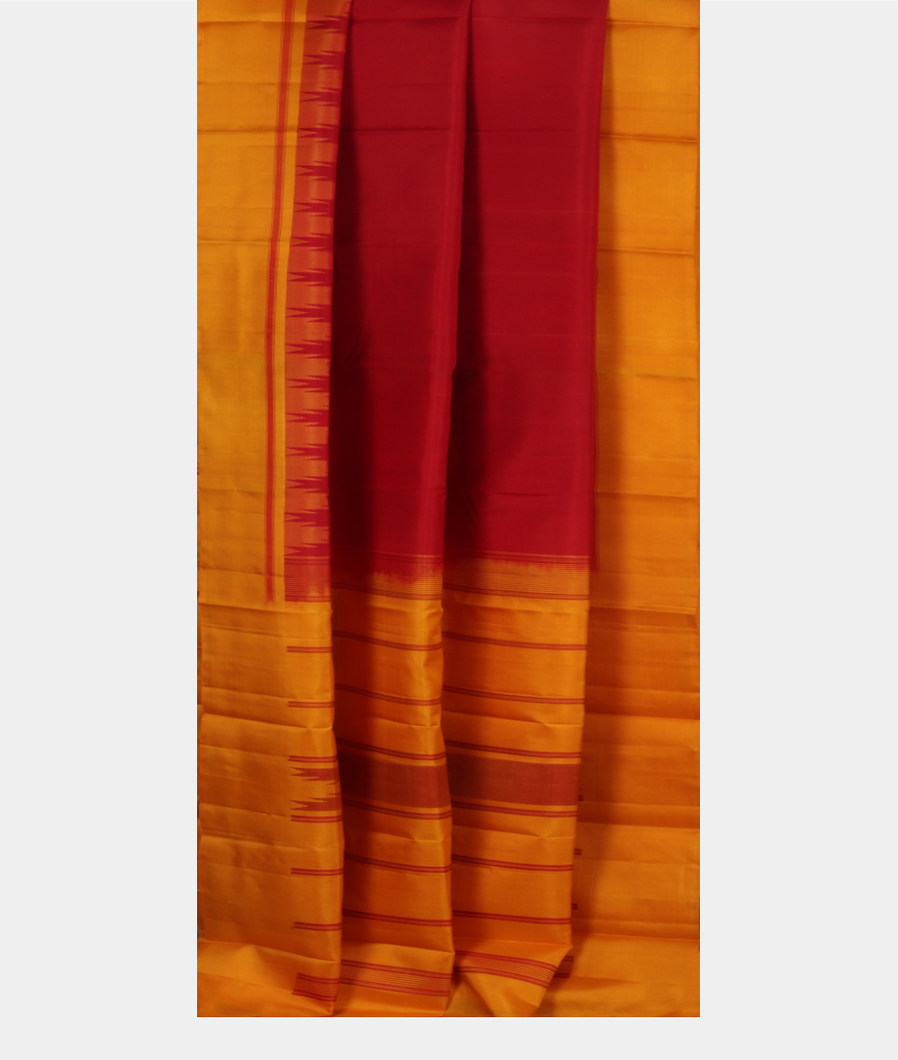 Red Handwoven Kanjivaram Silk Saree T2439972