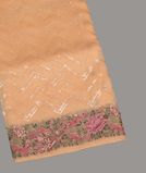 Peach Kora Organza Embroidery Saree T3966751