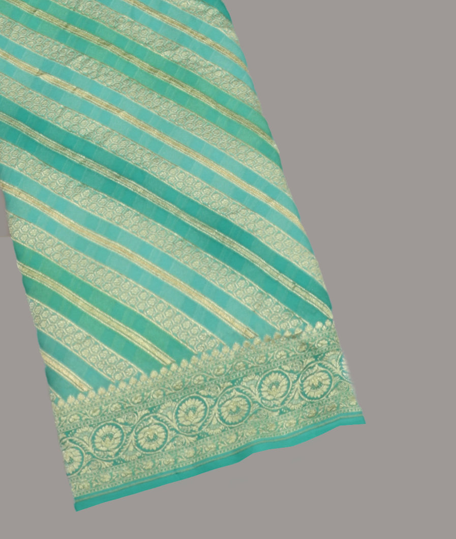 Green Banaras Georgette Silk Saree T355260-image