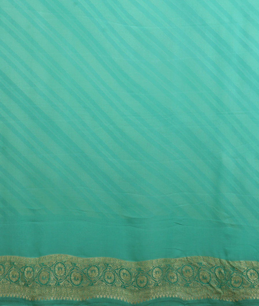 Green Banaras Georgette Silk Saree T3552603