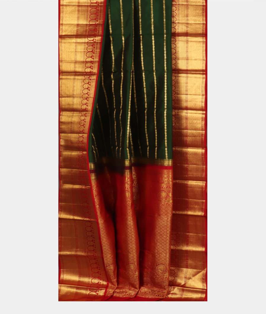 Green Handwoven Kanjivaram Silk Saree T3077482