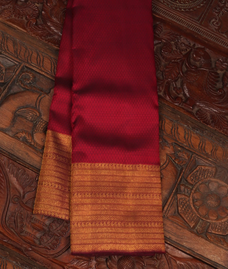 Burgundy Handwoven Kanjivaram Silk Saree T407294-image