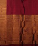 Burgundy Handwoven Kanjivaram Silk Saree T4072944