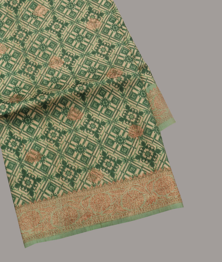 Beige Banaras Tussar Georgette Saree T416147-image