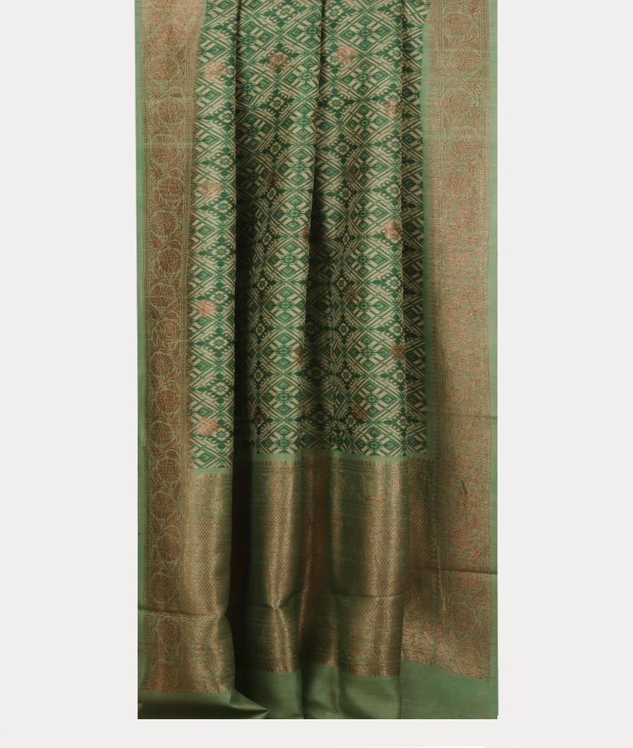 Beige Banaras Tussar Georgette Saree T4161472