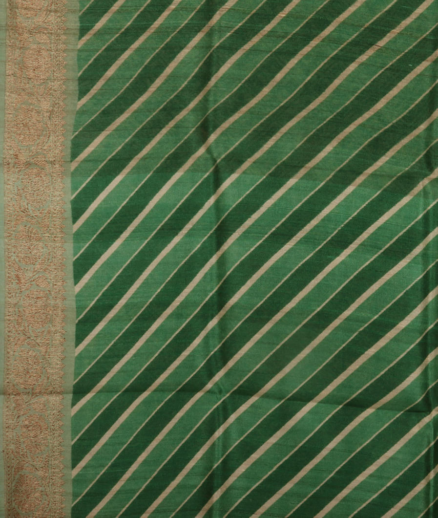 Beige Banaras Tussar Georgette Saree T4161473