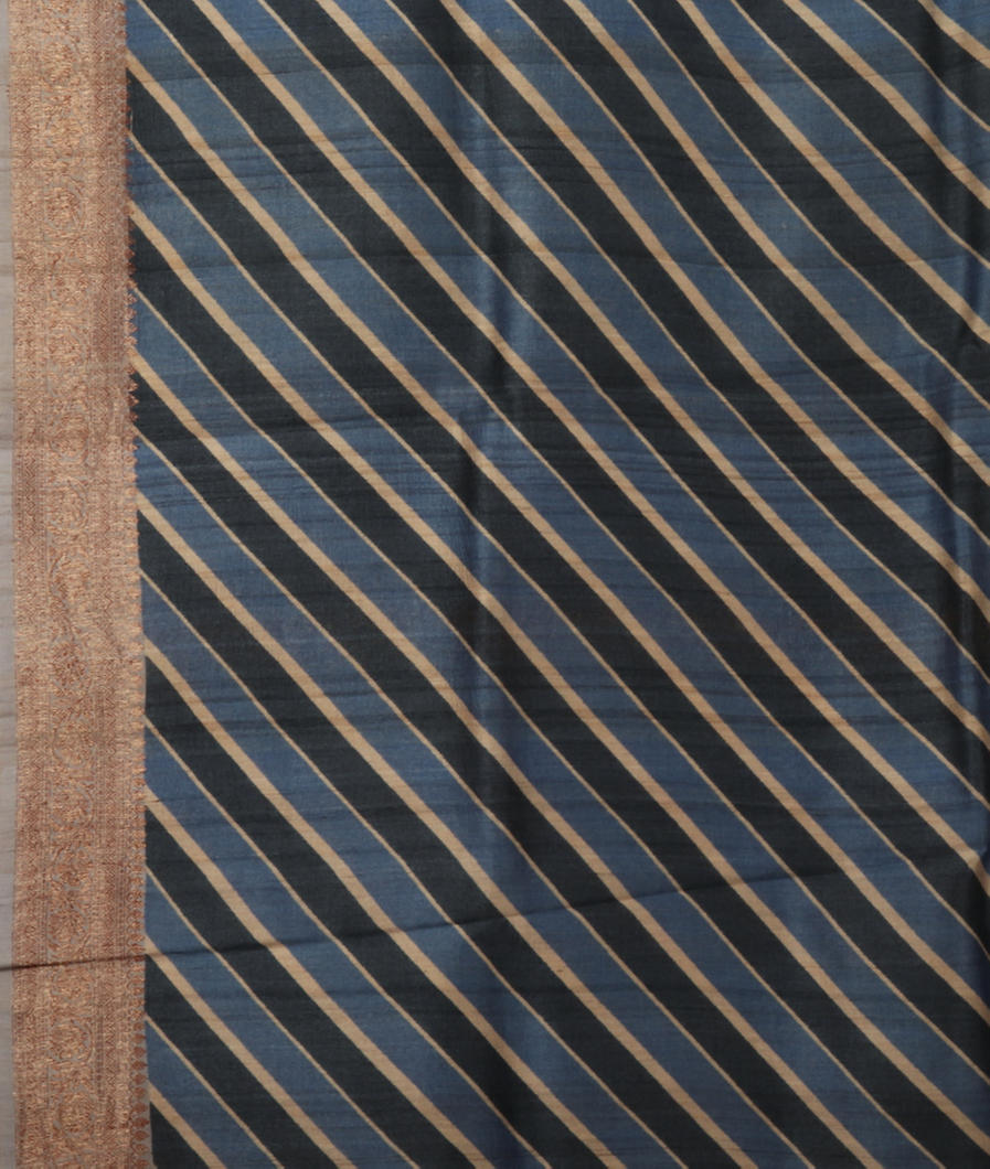 Beige Banaras Tussar Georgette Saree T4161483