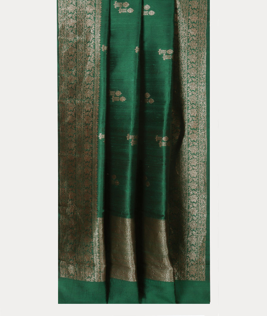 Green Banaras Tussar Saree T4022132