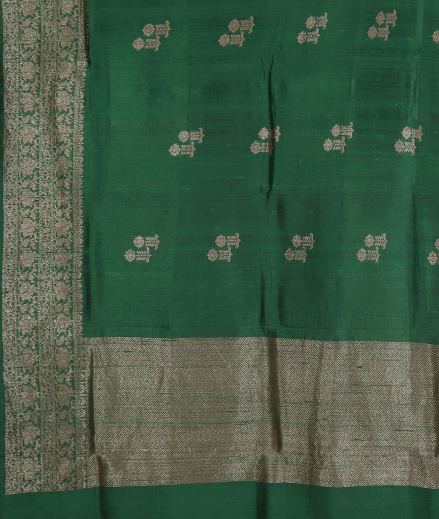 Green Banaras Tussar Saree T4022134