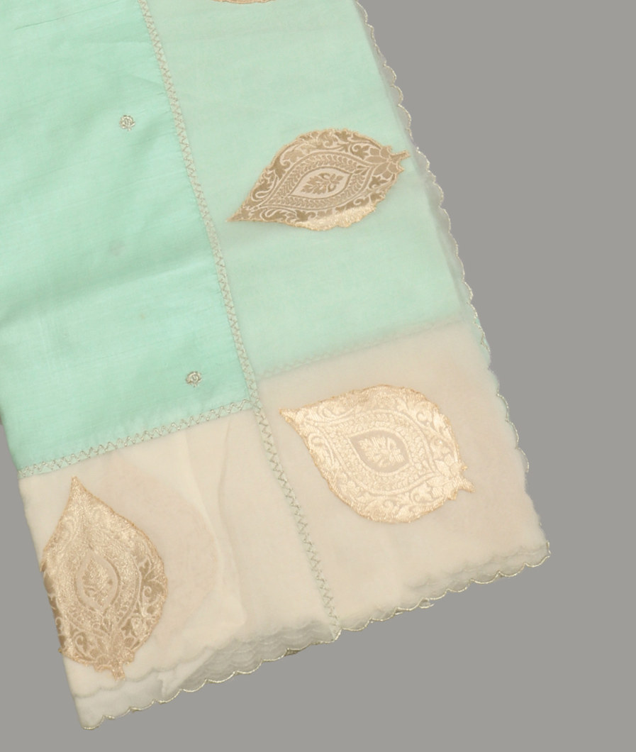 Green Tussar Embroidery Saree T380967-image