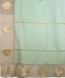 Green Tussar Embroidery Saree T3809674