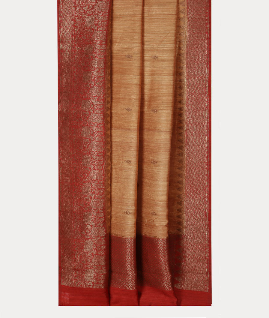 Beige Banaras Tussar Saree T3876692