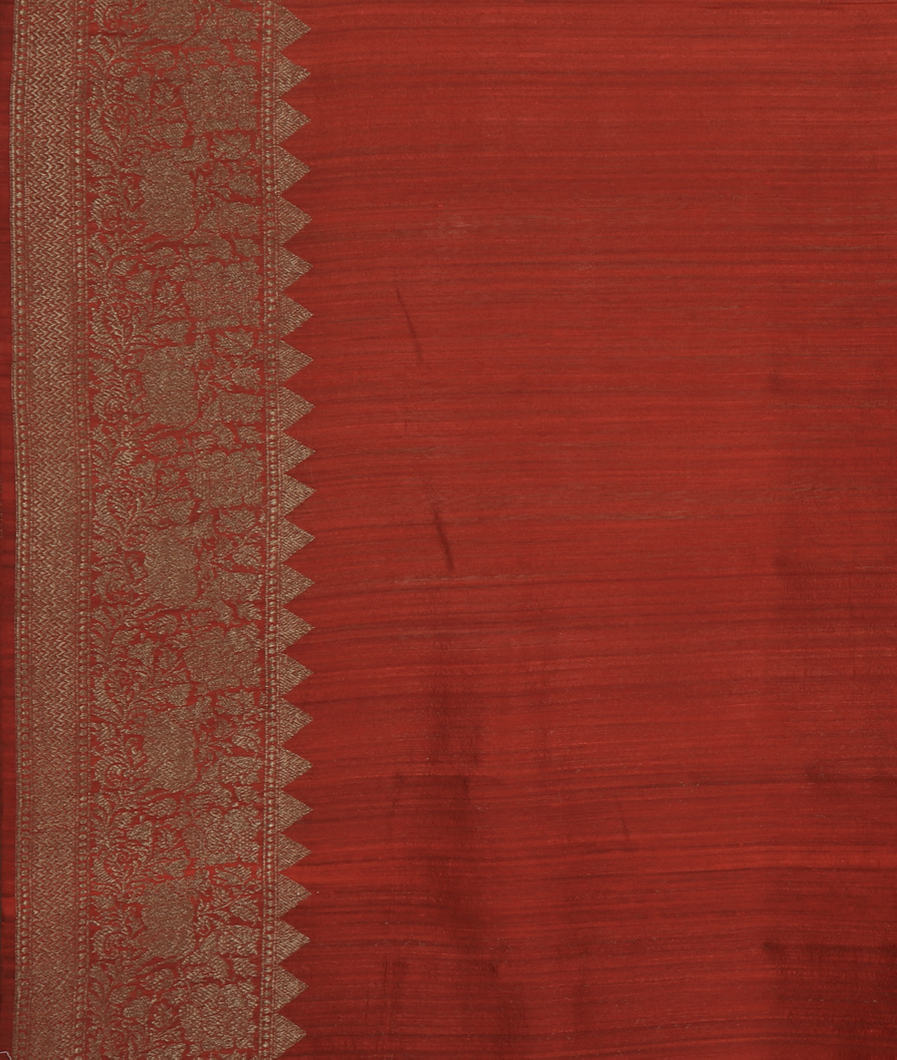 Beige Banaras Tussar Saree T3876693