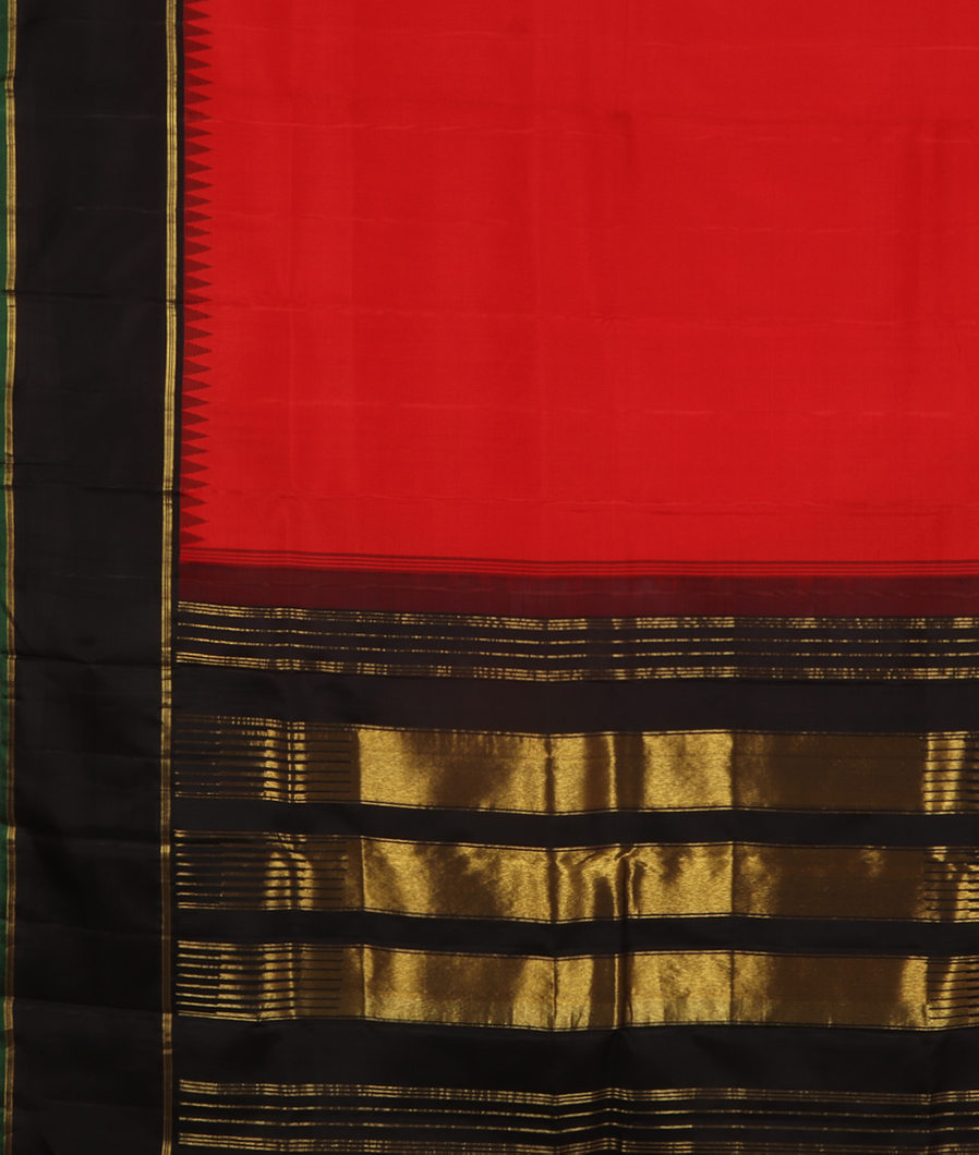 Red Handwoven Kanjivaram Silk Saree T3677824