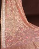 Lavender Kora Tissue Organza Embroidery Saree T4229172