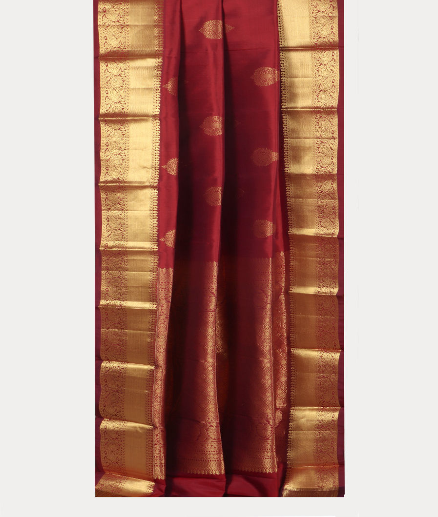 Maroon Handwoven Kanjivaram Silk Saree T3894612