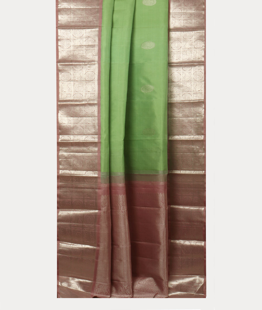 Green Handwoven Kanjivaram Silk Saree T4123822