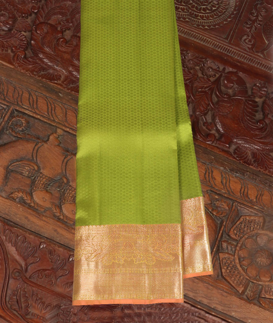 Green Handwoven Kanjivaram Silk Saree T342071-image