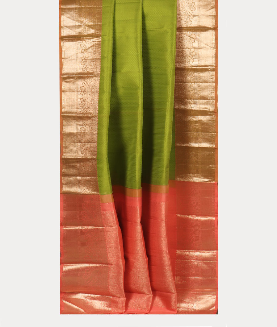 Green Handwoven Kanjivaram Silk Saree T3420712