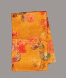 Yellow Hand Printed Kanjivaram Silk Blouse T3984141