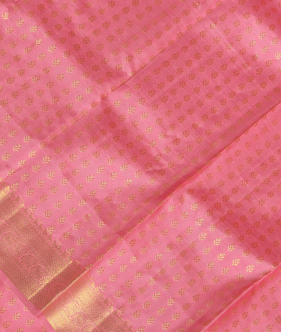 Pink Handwoven Kanjivaram Silk Dupatta T419823-image