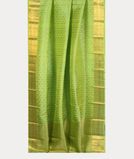 Yellowish Green Handwoven Kanjivaram Silk Dupatta T4198432