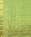 Yellowish Green Handwoven Kanjivaram Silk Dupatta T4198433