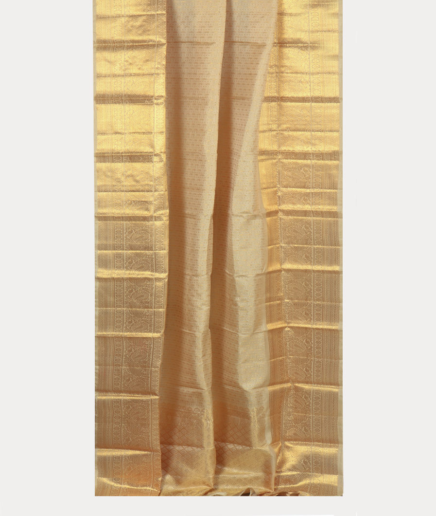 Cream Handwoven Kanjivaram Silk Dupatta T3871802