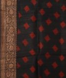 Black Printed Banaras Tussar Georgette Saree T4161263