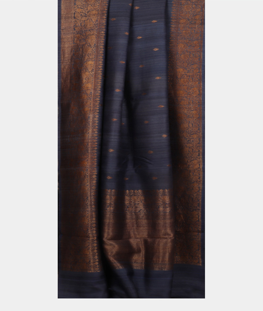 Blue Banaras Tussar Georgette Saree T3465812