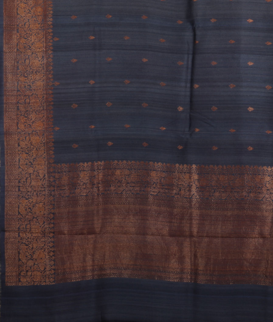 Blue Banaras Tussar Georgette Saree T3465814