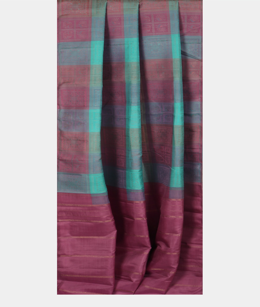 Multicolour Handwoven Kanjivaram Silk Saree T4061982