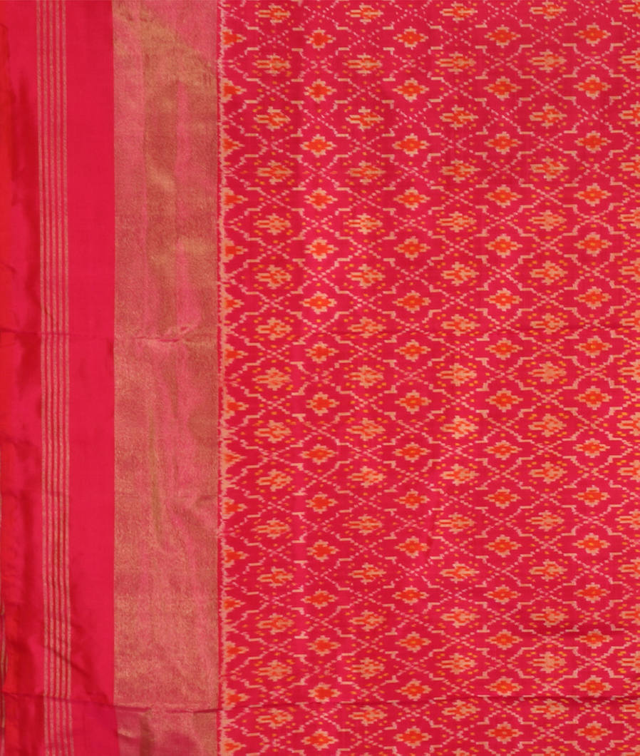 Brown Ikat Silk Saree T4254493