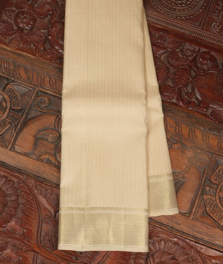 Cream Handwoven Kanjivaram Silk Saree T419139-image