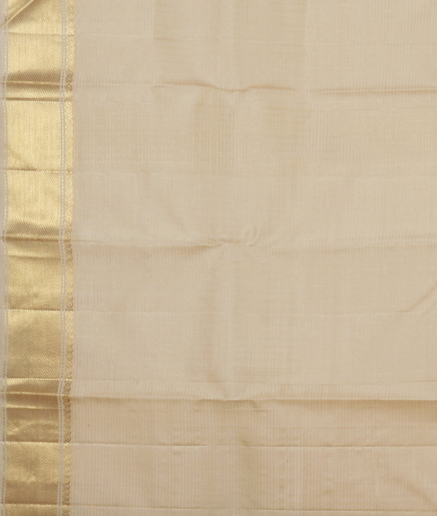 Cream Handwoven Kanjivaram Silk Saree T4191393