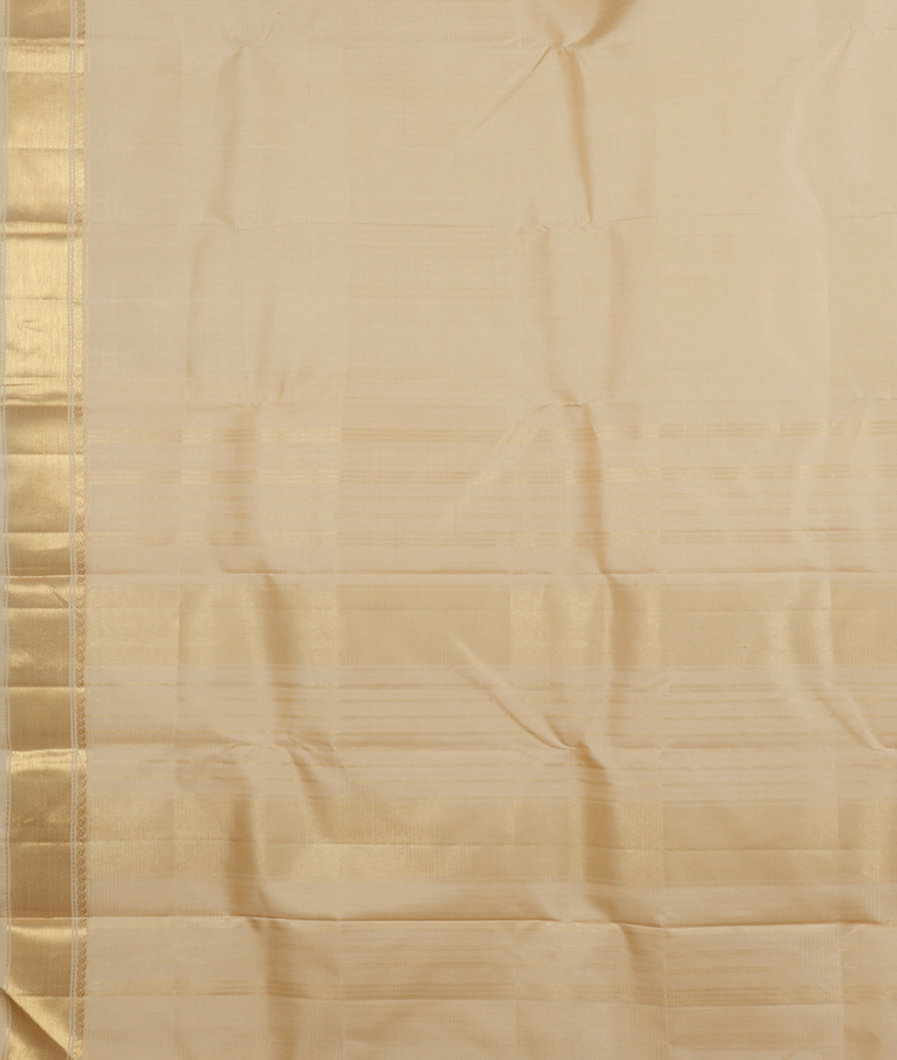 Cream Handwoven Kanjivaram Silk Saree T4191394
