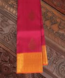 Reddish Pink Handwoven Kanjivaram Silk Saree T3077781