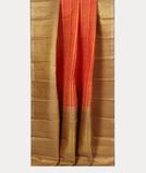 Pink And Yellow Handwoven Kanjivaram Silk Saree T3249892