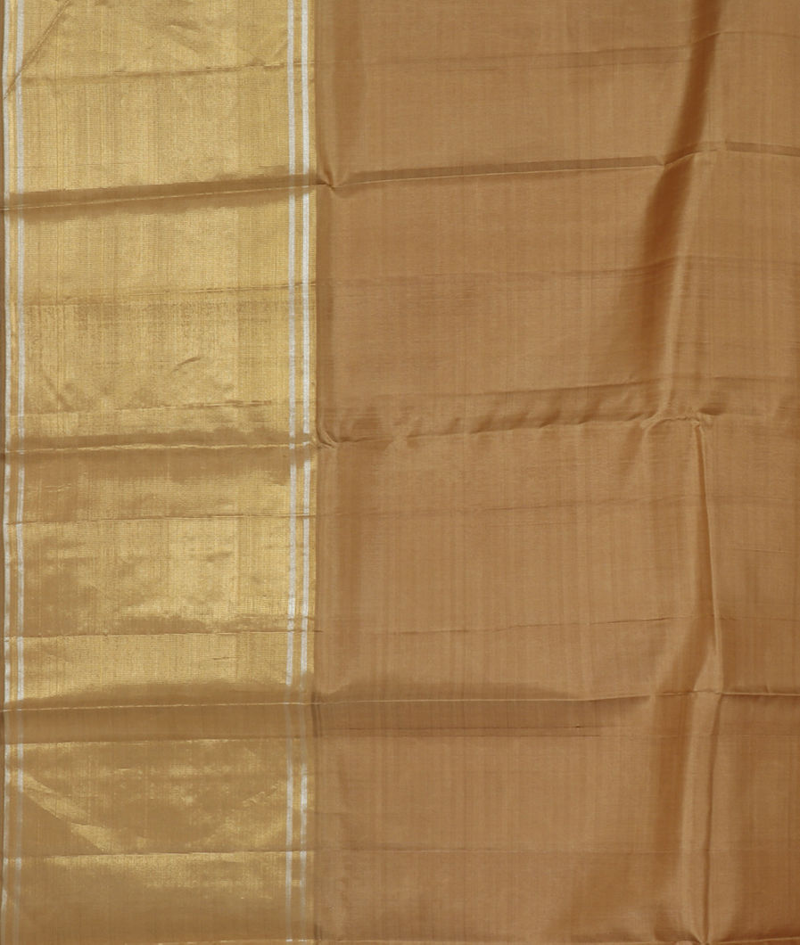 Pink And Yellow Handwoven Kanjivaram Silk Saree T3249893