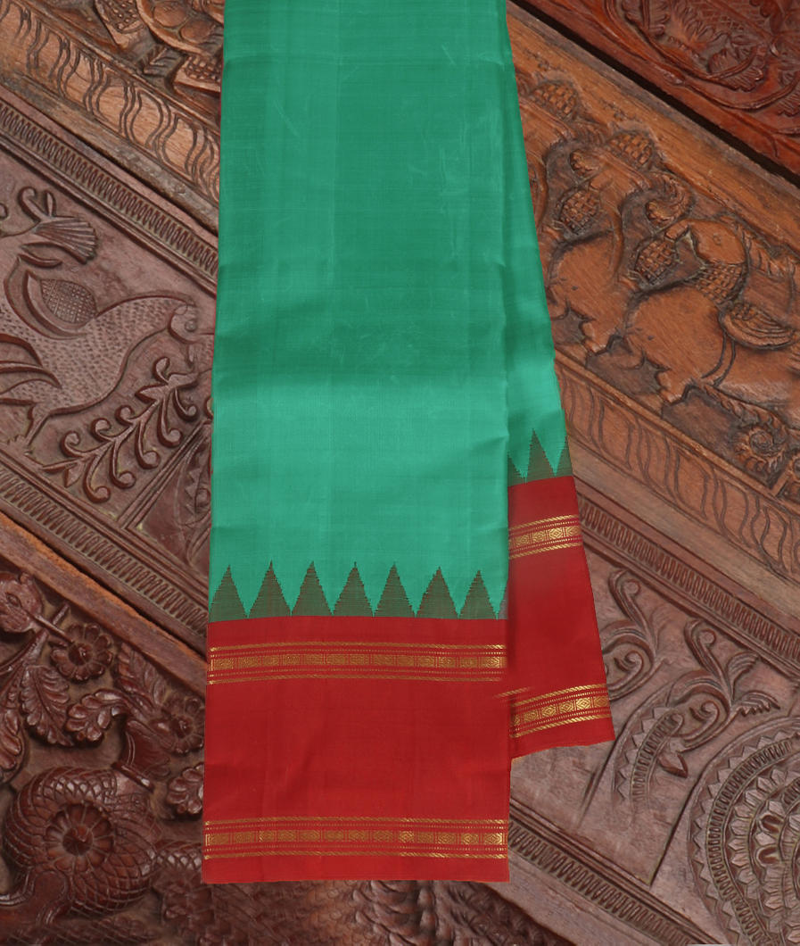 Green Handwoven Kanjivaram Silk Saree T404240-image