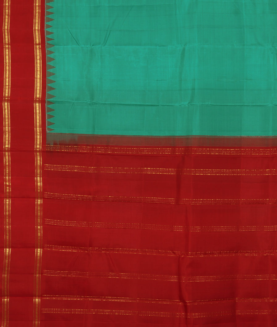Green Handwoven Kanjivaram Silk Saree T4042404