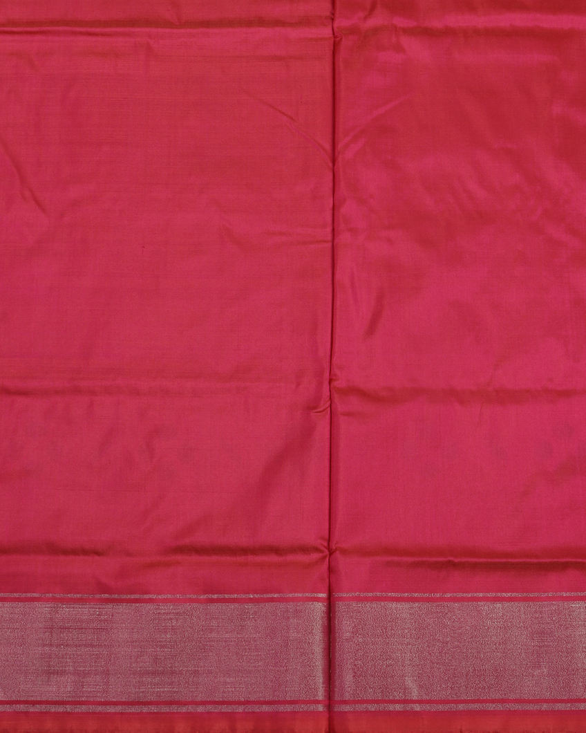 Pinkish Orange Ikat Silk Saree T4193513