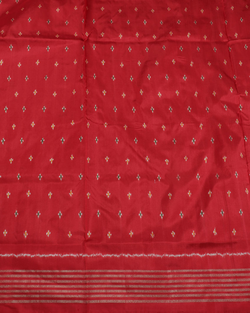 Yellow Ikat Silk Saree T4193473