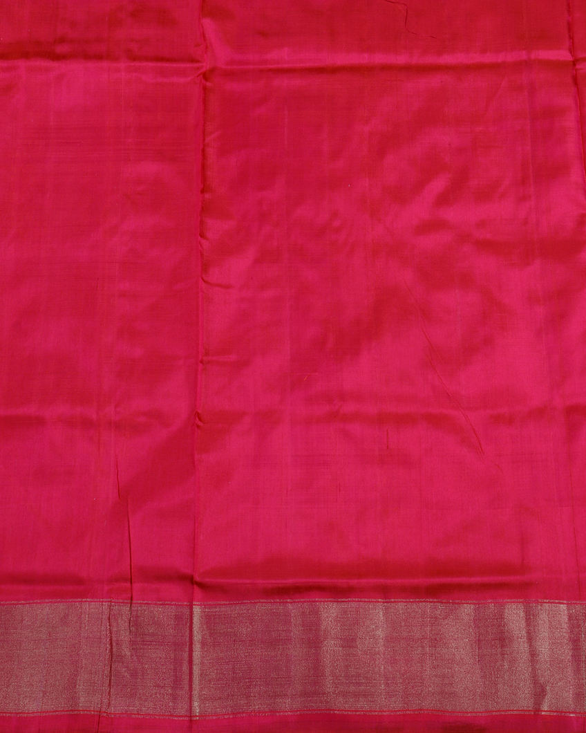 Pinkish Orange Ikat Silk Saree T4193293