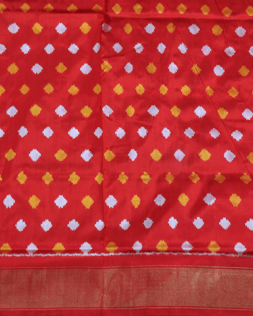 Grey Ikat Silk Saree T4182773