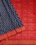 Blue Ikat Silk Saree T4202002