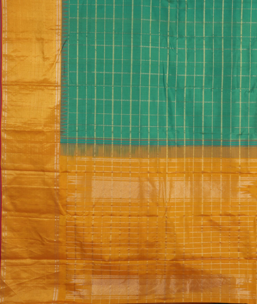 Green Handwoven Kanjivaram Silk Saree T3203694